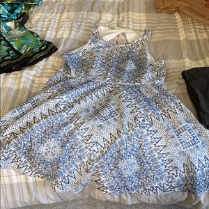 Aeropostale white and light blue summer dress